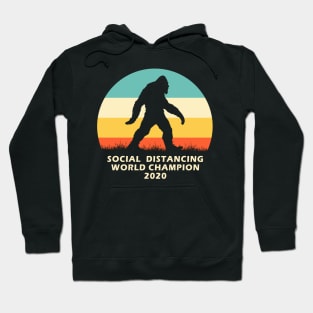 Bigfoot Social Distancing World Champion T-Shirt | funny gift tee Pandemic Virus Hoodie